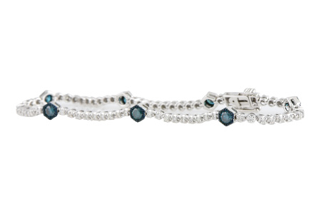 A224-73960: BRACELET .93 BLUE DIAS 1.62 TW