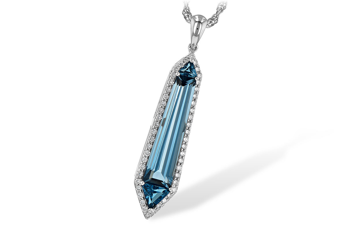 A226-54879: NECK 3.47 LONDON BLUE TOPAZ 3.70 TGW