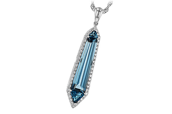 A226-54879: NECK 3.47 LONDON BLUE TOPAZ 3.70 TGW