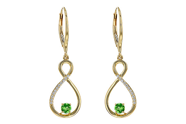 A309-27551: EARR .32 GREEN GARNET .40 TGW