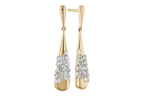 A310-23033: EARRINGS .20 TW BAGUETTE DIAS