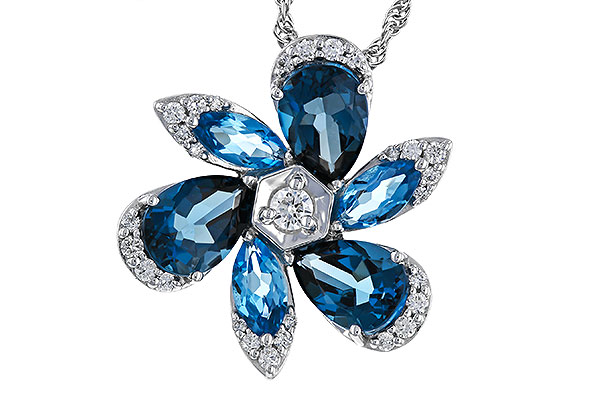 A311-13033: NECKLACE 3.03 BLUE TOPAZ 3.22 TGW