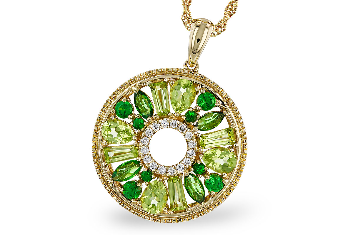 A311-13042: NECKLACE 1.47 SEMI-PREC (PER & GR.GT) 1.52 TGW