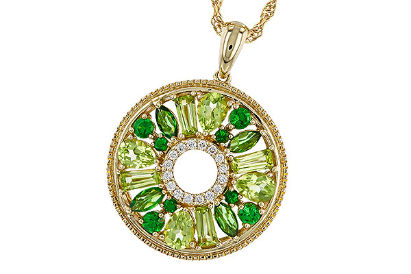 A311-13042: NECKLACE 1.47 SEMI-PREC (PER & GR.GT) 1.52 TGW