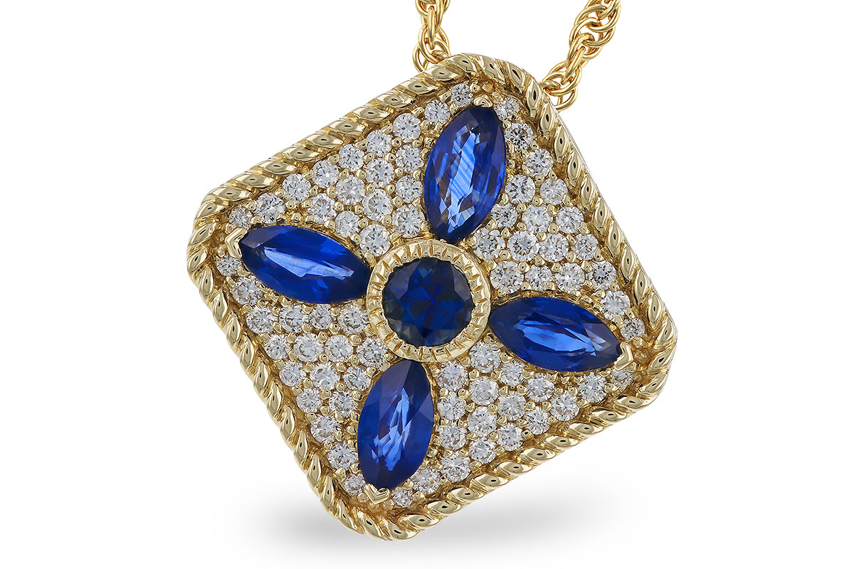 A311-13924: NECKLACE .89 TW SAPPHIRE 1.20 TGW