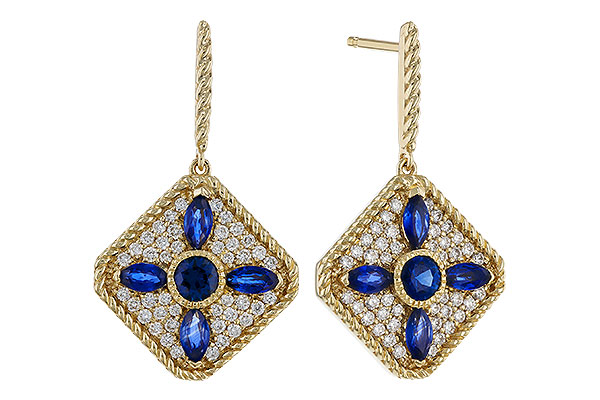 A311-13933: EARRINGS 1.03 TW SAPPHIRE 1.46 TGW
