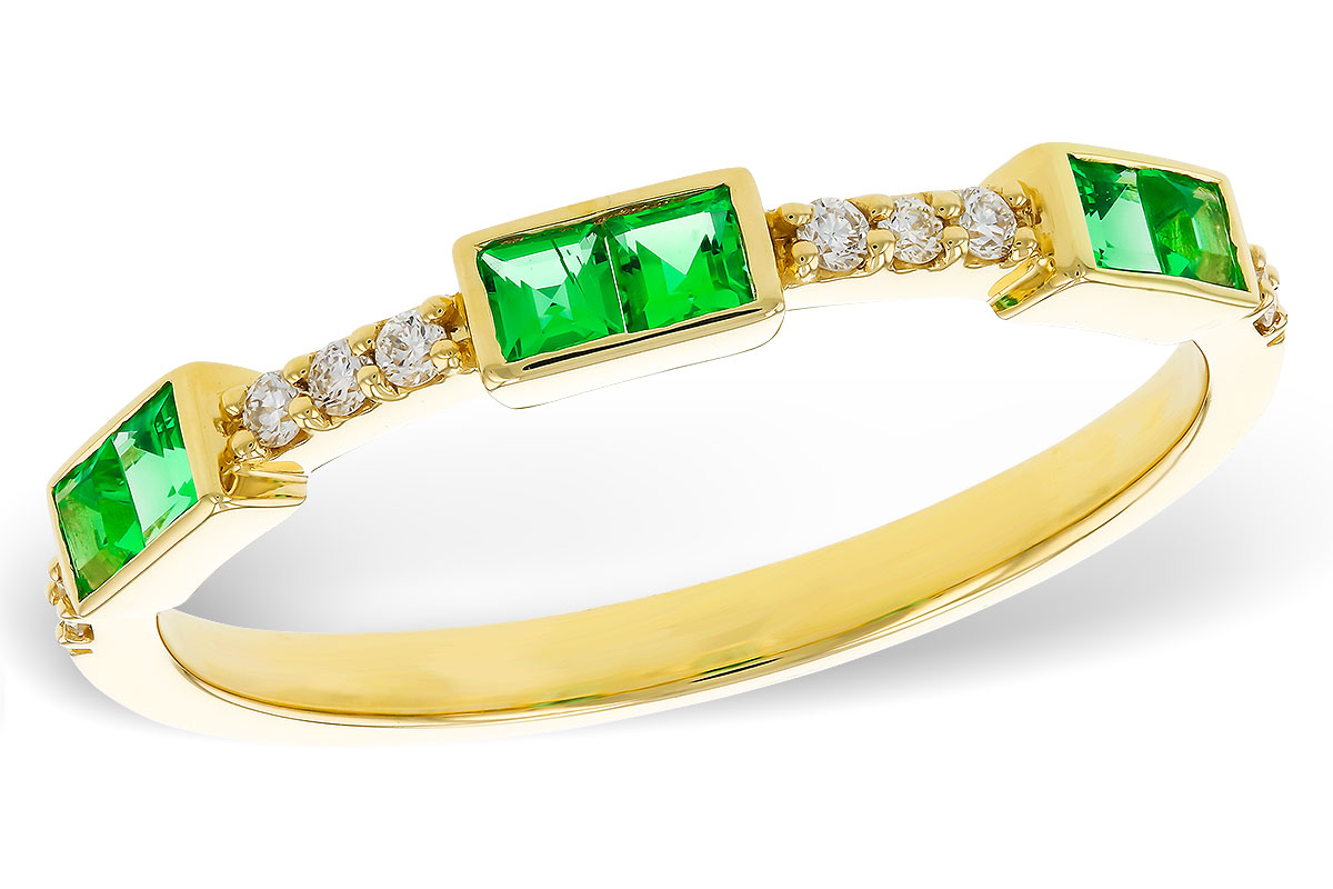 A311-13979: LDS WED RG .23 TW EMERALD .30 TGW