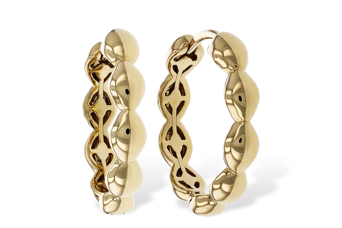 A311-14906: GOLD EARRINGS (18MM)