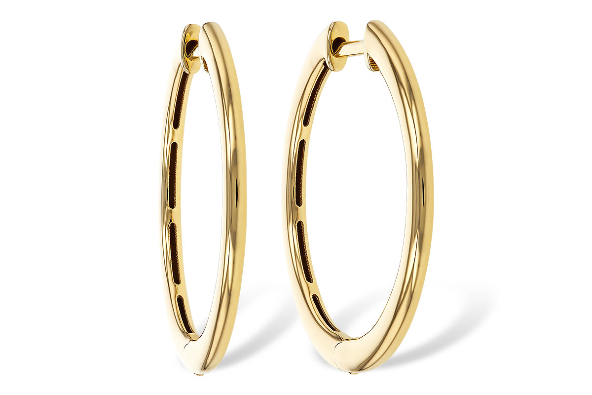 A311-16660: GOLD EARRINGS (24MM)