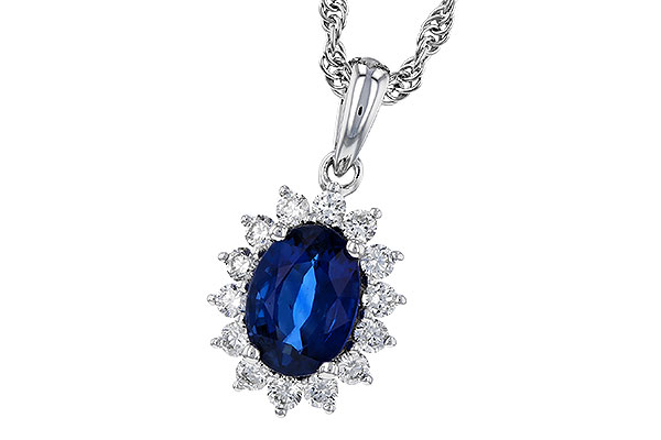 A311-16724: NECKLACE .85 SAPPHIRE 1.07 TGW (7x5MM SAPP)