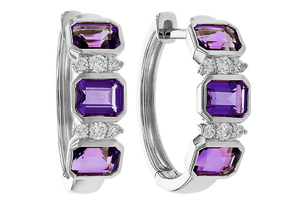 A311-17579: EARRING 1.05 TW AMETHYST 1.16 TGW