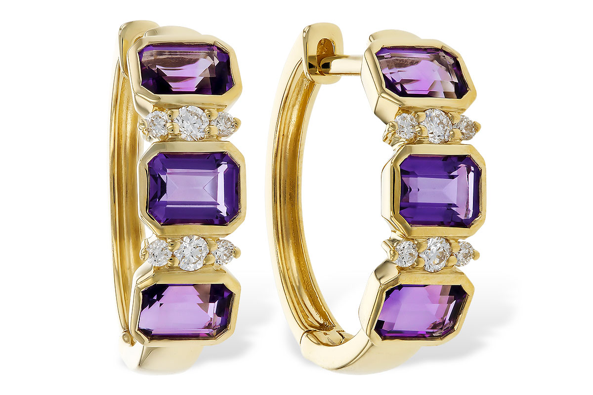 A311-17579: EARRING 1.05 TW AMETHYST 1.16 TGW