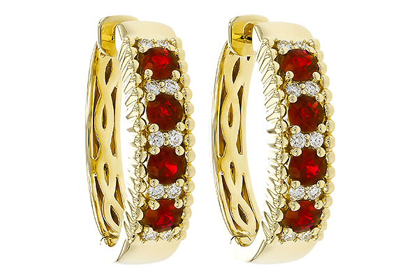 A311-17615: EARRINGS .54 TW RUBY .66 TGW