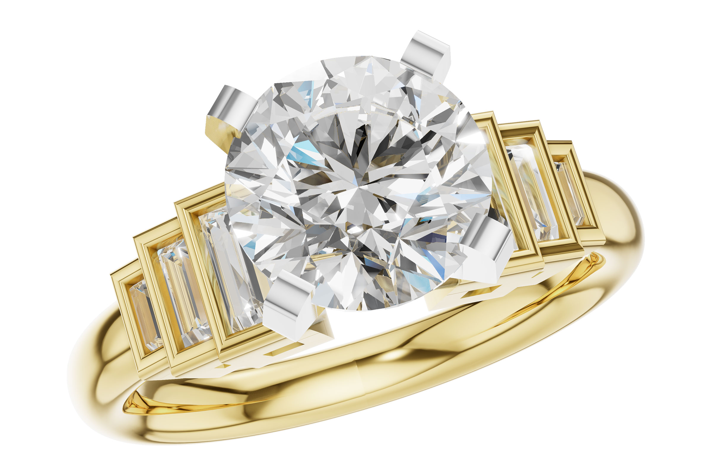 A312-01197: LDS SEMI DIA RG .26 TW BAGUETTES