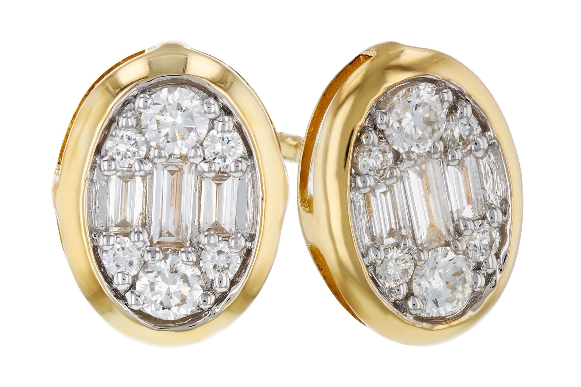 A312-02160: EARRINGS .08 TW BAGUETTE .24 TW