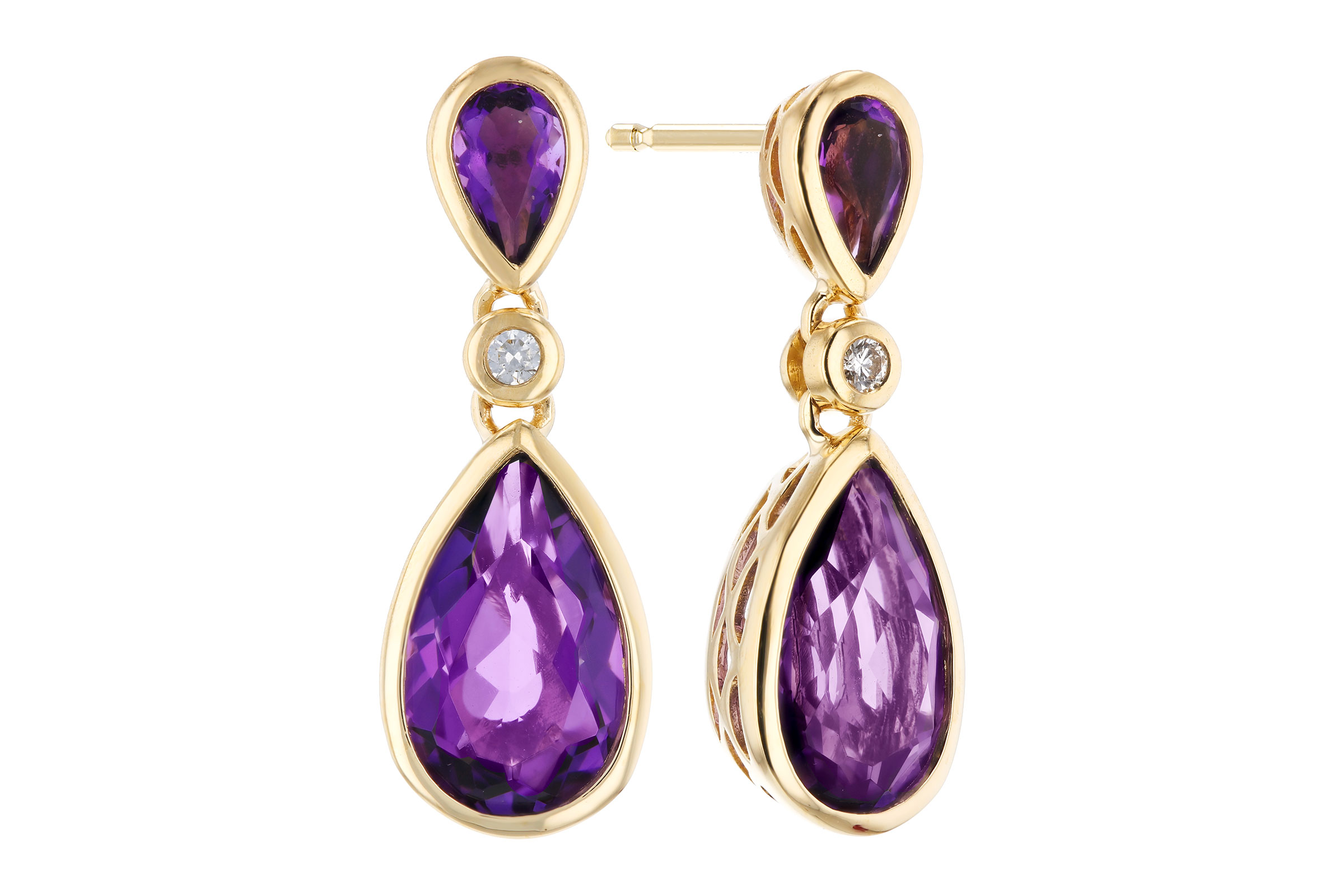 A312-03006: EARRINGS 2.80 TW AMETHYST 2.84 TGW