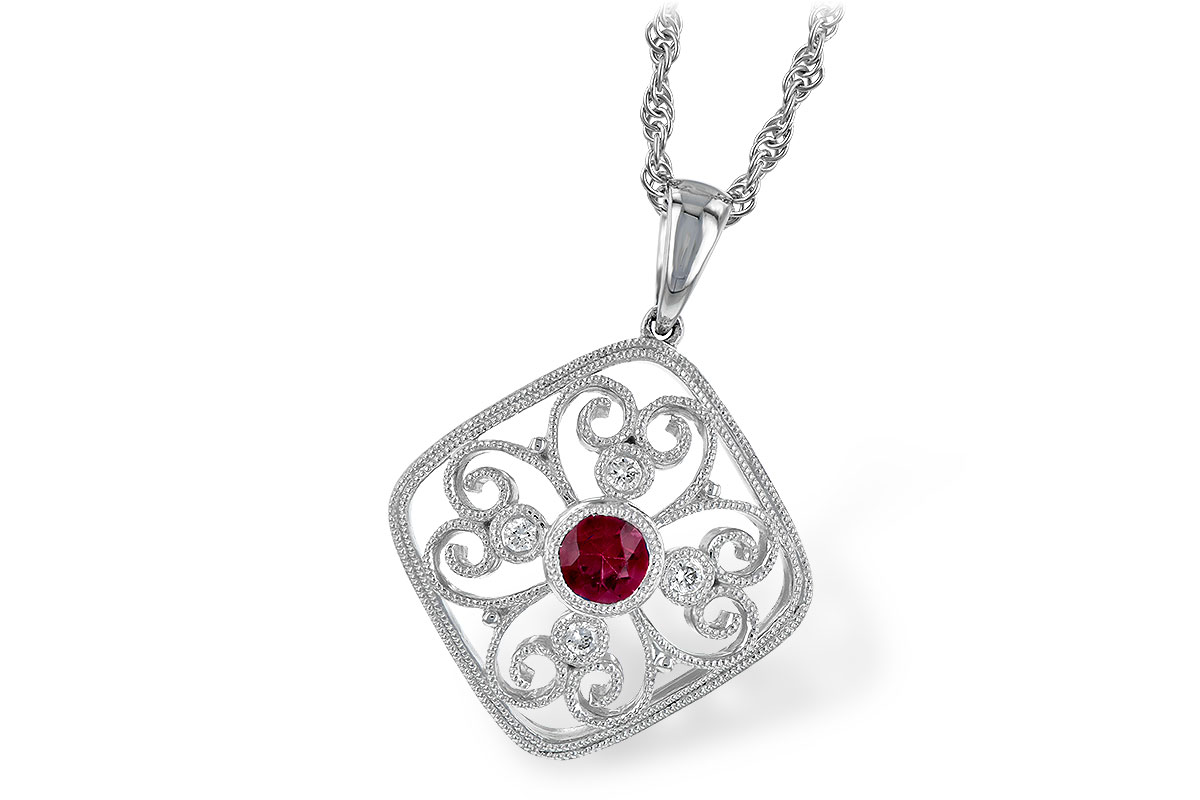 B222-93051: NECKLACE .28 RUBY .34 TGW