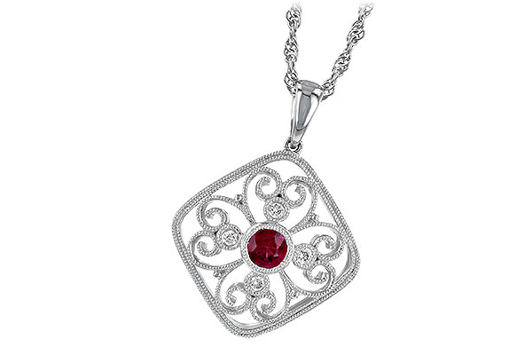 B222-93051: NECKLACE .28 RUBY .34 TGW