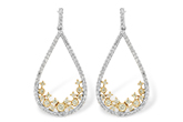 B223-89369: EARR .31 YELLOW DIAS .75 TW