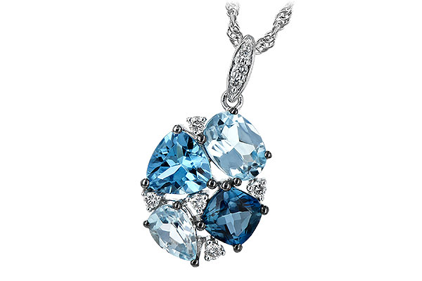 B225-64824: NECK 2.60 BLUE TOPAZ 2.70 TGW