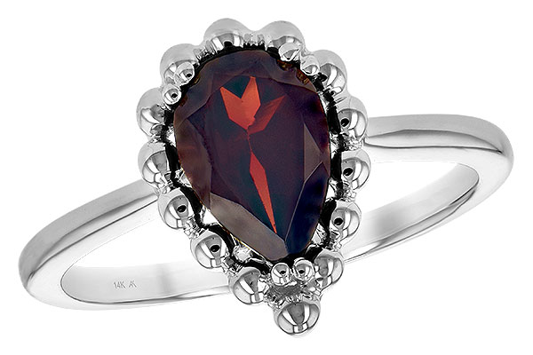 B225-67624: LDS GARNET RING 1.38 CT