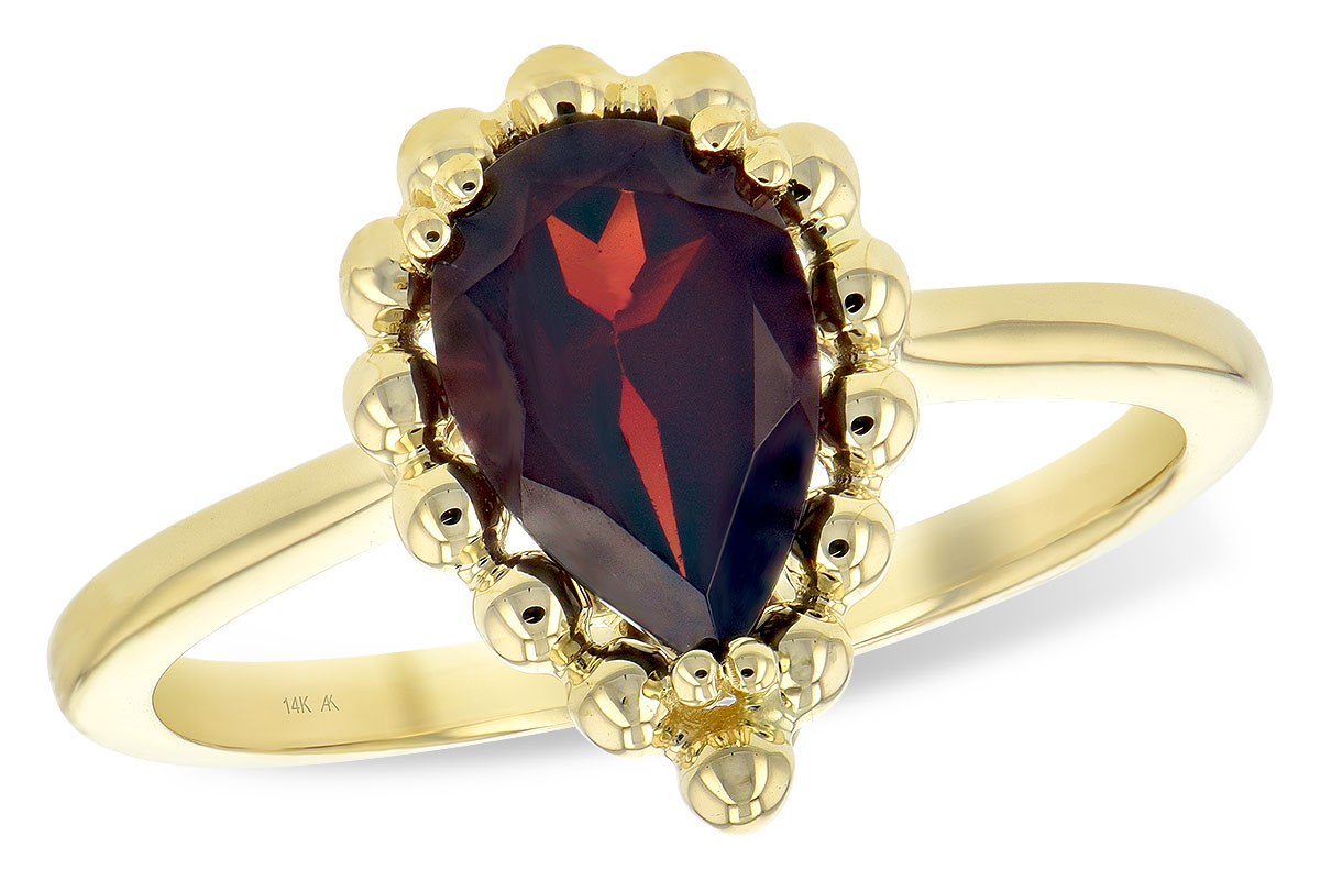 B225-67624: LDS GARNET RING 1.38 CT