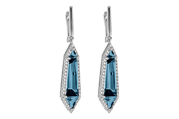 B226-57560: EARR 5.25 LONDON BLUE TOPAZ 5.67 TGW