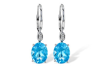 B226-63006: EARR 3.70 TW BLUE TOPAZ 3.75 TGW (9x7MM BT)