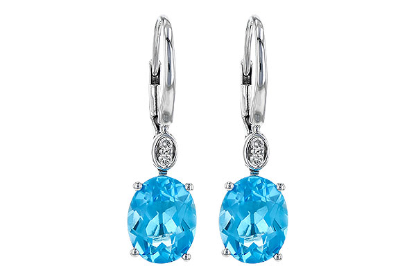 B226-63006: EARR 3.70 TW BLUE TOPAZ 3.75 TGW (9x7MM BT)