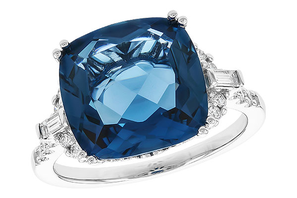 B310-22169: LDS RG 9.00 LONDON BLUE TOPAZ 9.25 TGW (12MM LBT)