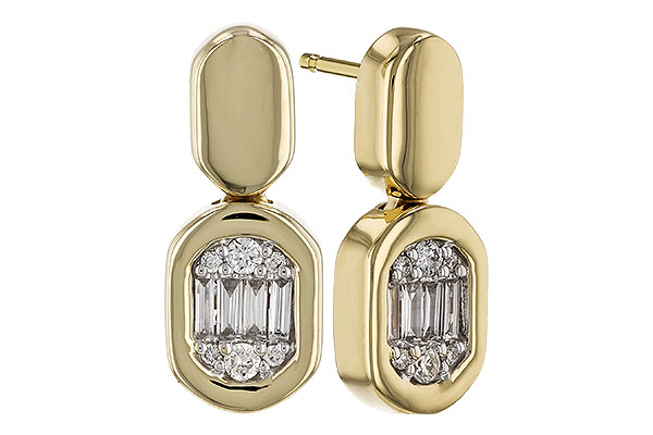 B310-26724: EARRINGS .12 BAG .25 TW