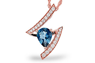 B311-10306: NECK 1.04 LONDON BLUE TOPAZ 1.23 TGW (8x6MM)