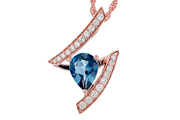 B311-10306: NECK 1.04 LONDON BLUE TOPAZ 1.23 TGW (8x6MM)