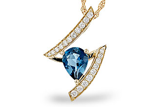 B311-10306: NECK 1.04 LONDON BLUE TOPAZ 1.23 TGW (8x6MM)