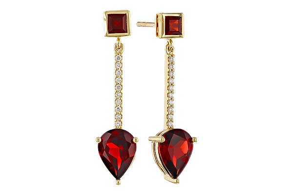 B311-11197: EARRINGS 2.70 TW GARNET 2.77 TGW