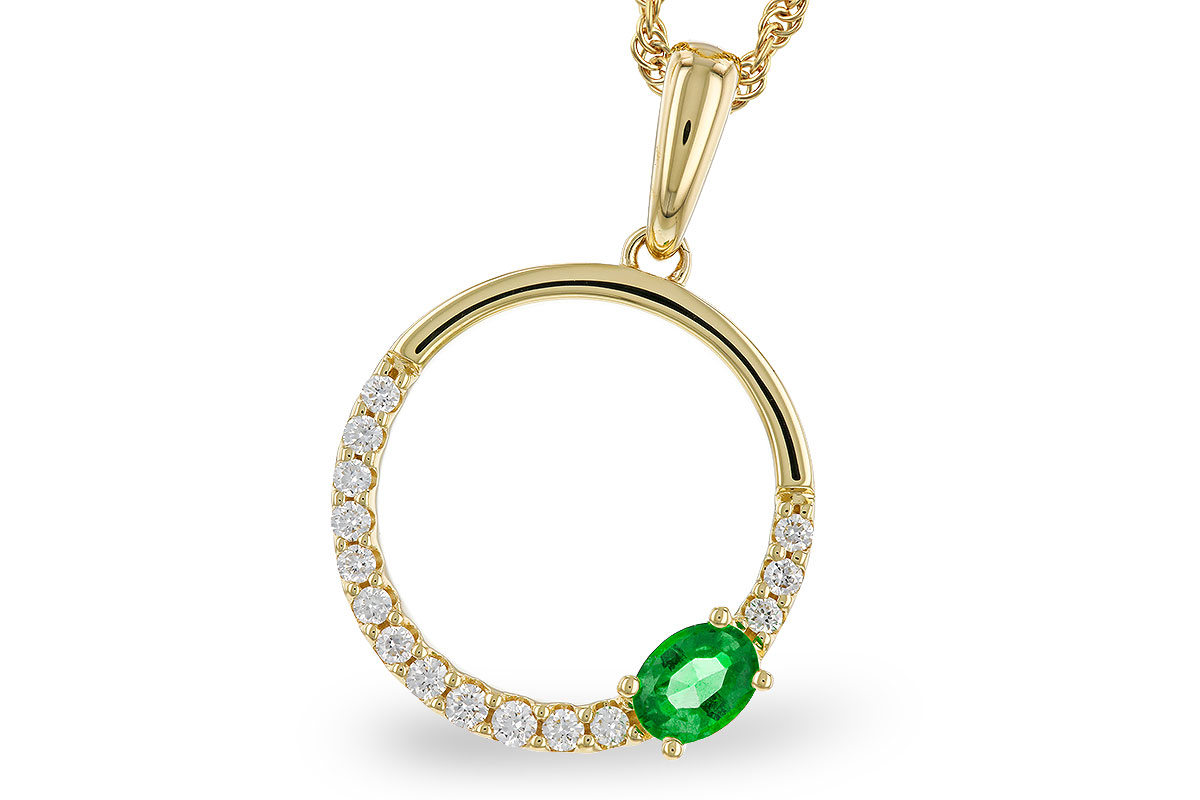 B311-12115: NECKLACE .19 EMERALD .34 TGW