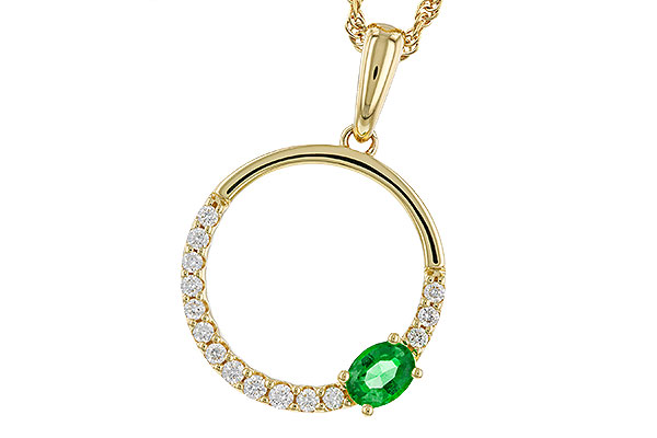 B311-12115: NECKLACE .19 EMERALD .34 TGW