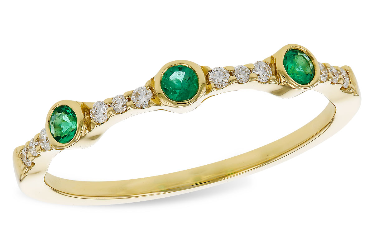B311-12133: LDS WED RG .11 EMERALD .20 TGW