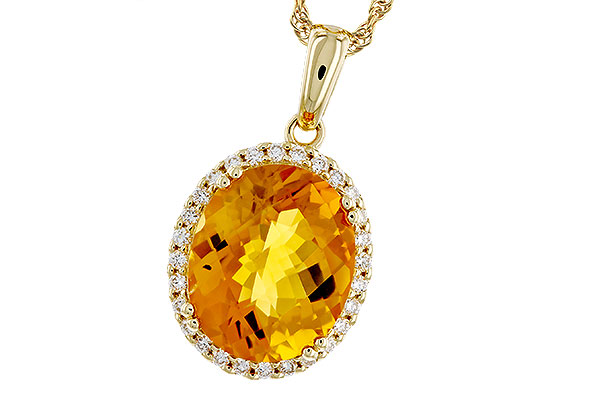 B311-12151: NECKLACE 3.85 CITRINE 4.07 TGW (12x10MM OV)