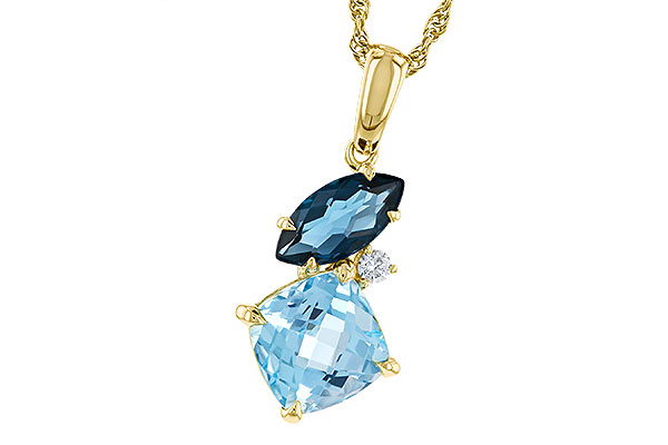 B311-13006: NECKLACE 2.37 TW BLUE TOPAZ 2.40 TGW