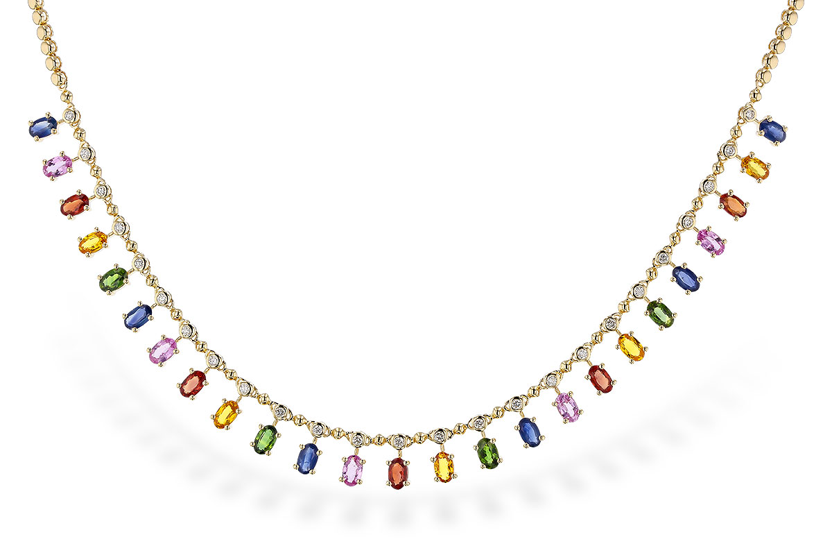 B311-13024: NECK 6.75 MULTI-COLOR SAPP 7.21 TGW (17.25")