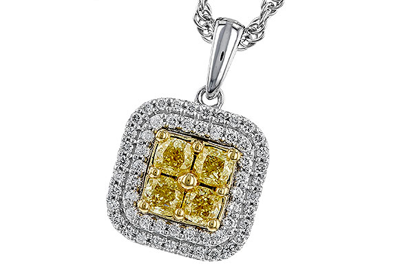 B311-13033: NECK .52 FANCY YELLOW DIAMONDS .72 TW