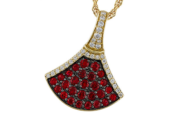 B311-13088: NECKLACE .69 TW RUBY .83 TGW