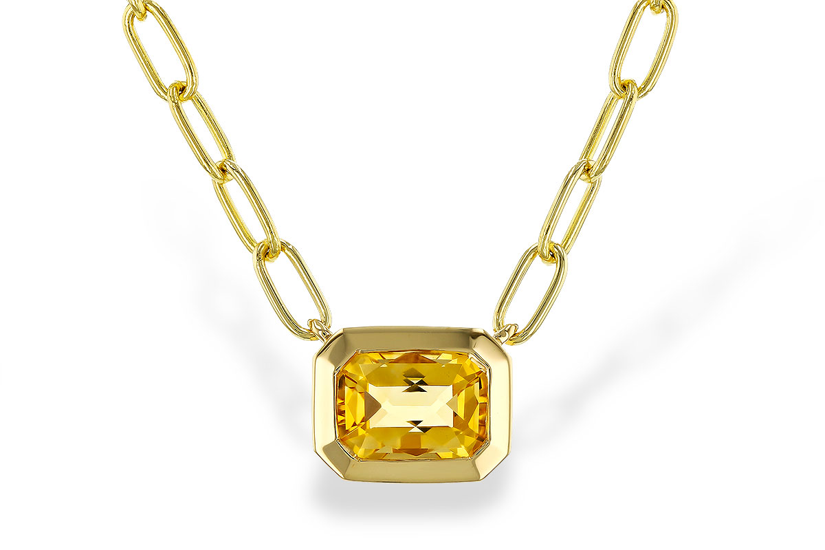 B311-14888: NECKLACE .86 CITRINE (18")