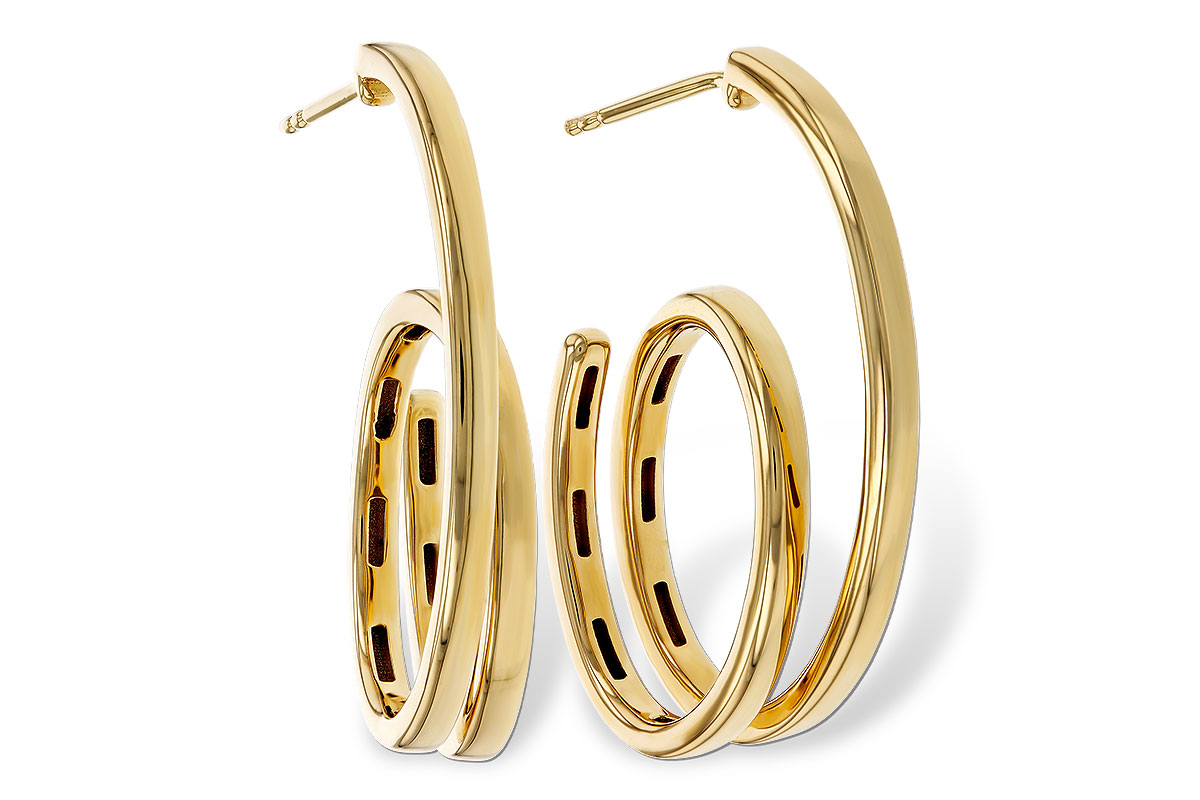 B311-14906: GOLD EARRINGS (30MM)