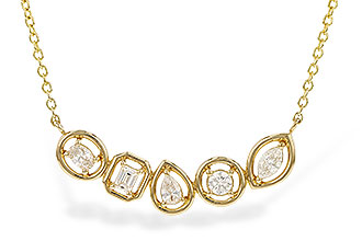 B311-15742: NECKLACE .50 TW FANCY CUT DIAS (18")