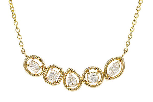 B311-15742: NECKLACE .50 TW FANCY CUT DIAS (18")