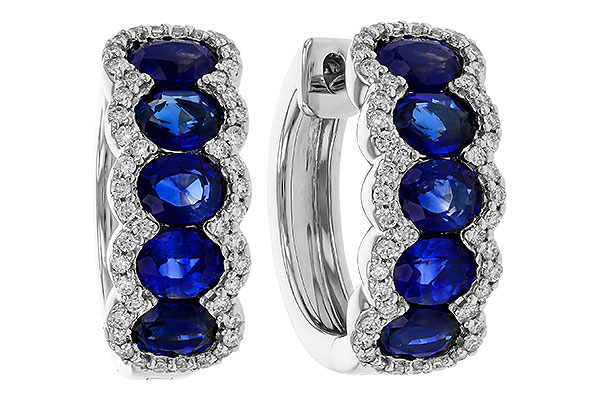 B311-16642: EARRINGS 2.32 TW SAPPHIRE 2.57 TGW