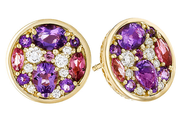 B311-17633: EARR .82 TW SEMI-PRECIOUS (P.TOUR, AMY) .98 TGW
