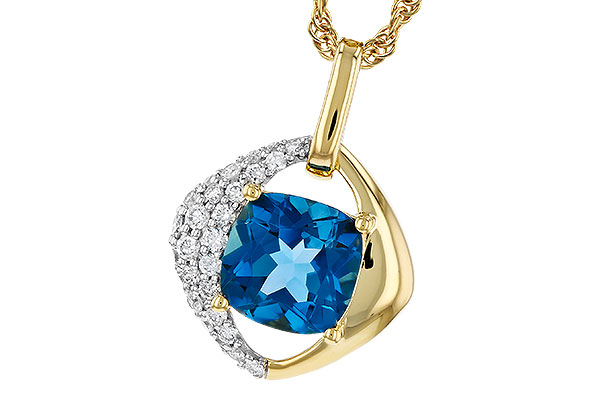 B312-00297: NECK 1.43 LONDON BLUE TOPAZ 1.62 TGW (7MM LBT)